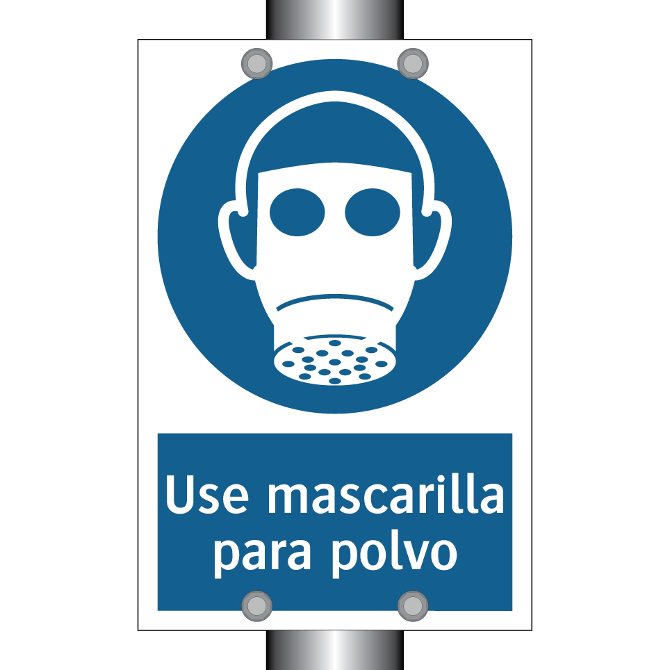 Use mascarilla para polvo