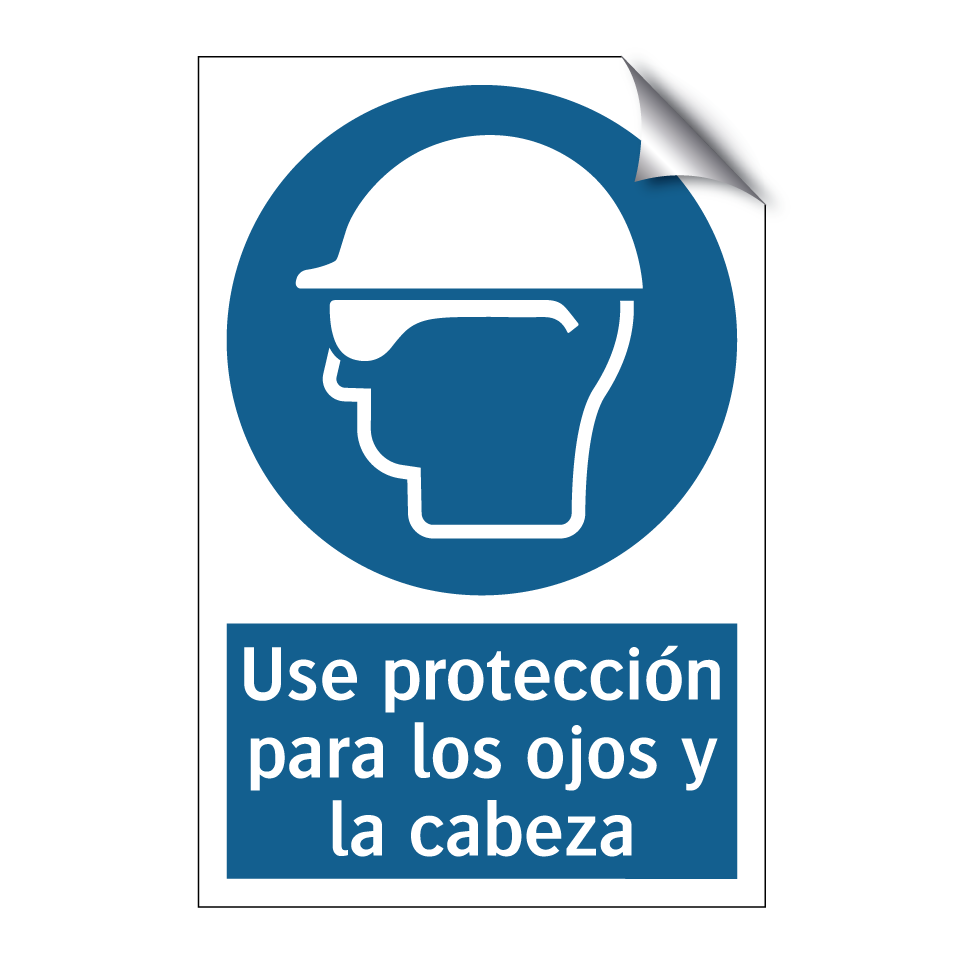 Use protección para los ojos y la cabeza