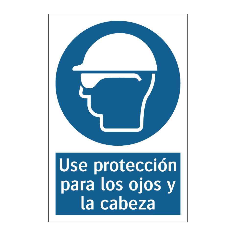 Use protección para los ojos y la cabeza