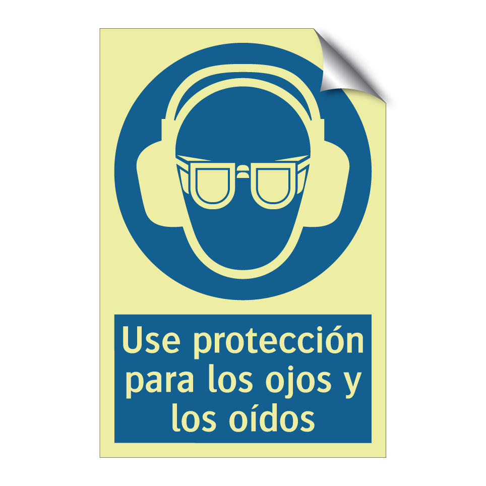 Use protección para los ojos y los oídos