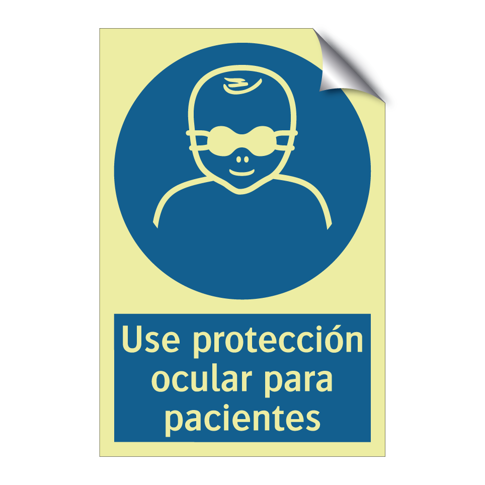 Use protección ocular para pacientes
