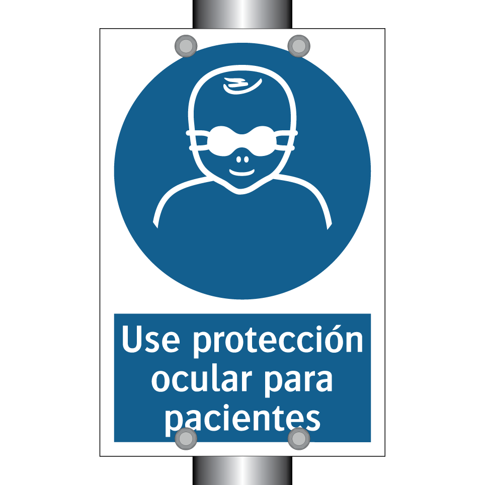 Use protección ocular para pacientes