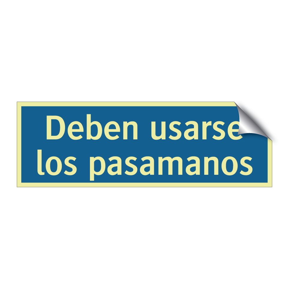 Deben usarse los pasamanos