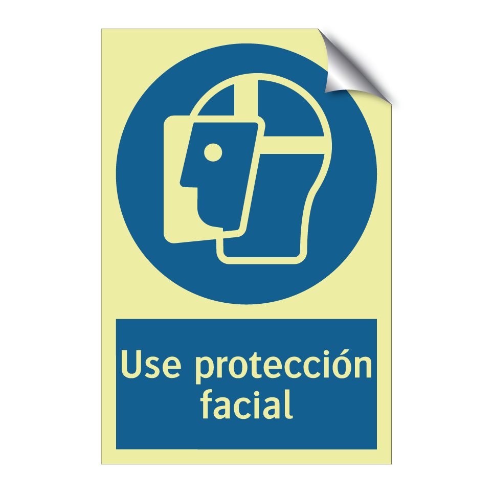 Use protección facial