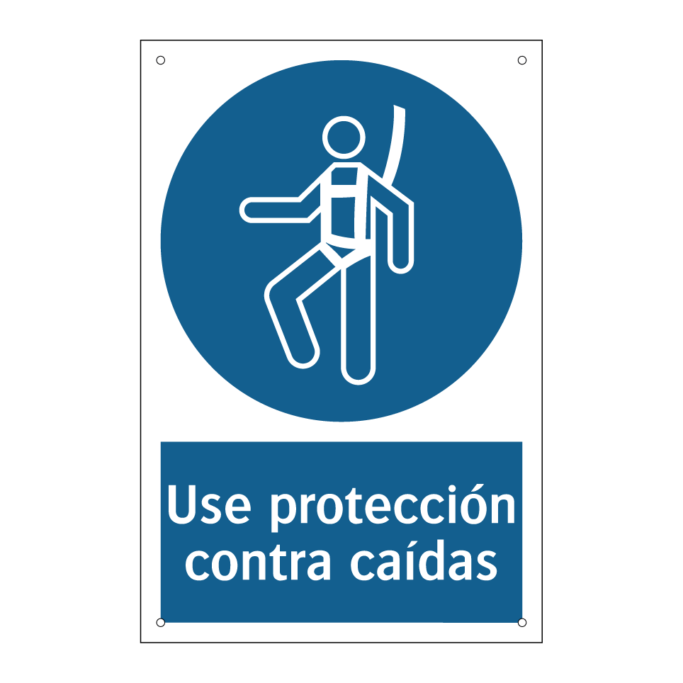 Use protección contra caídas