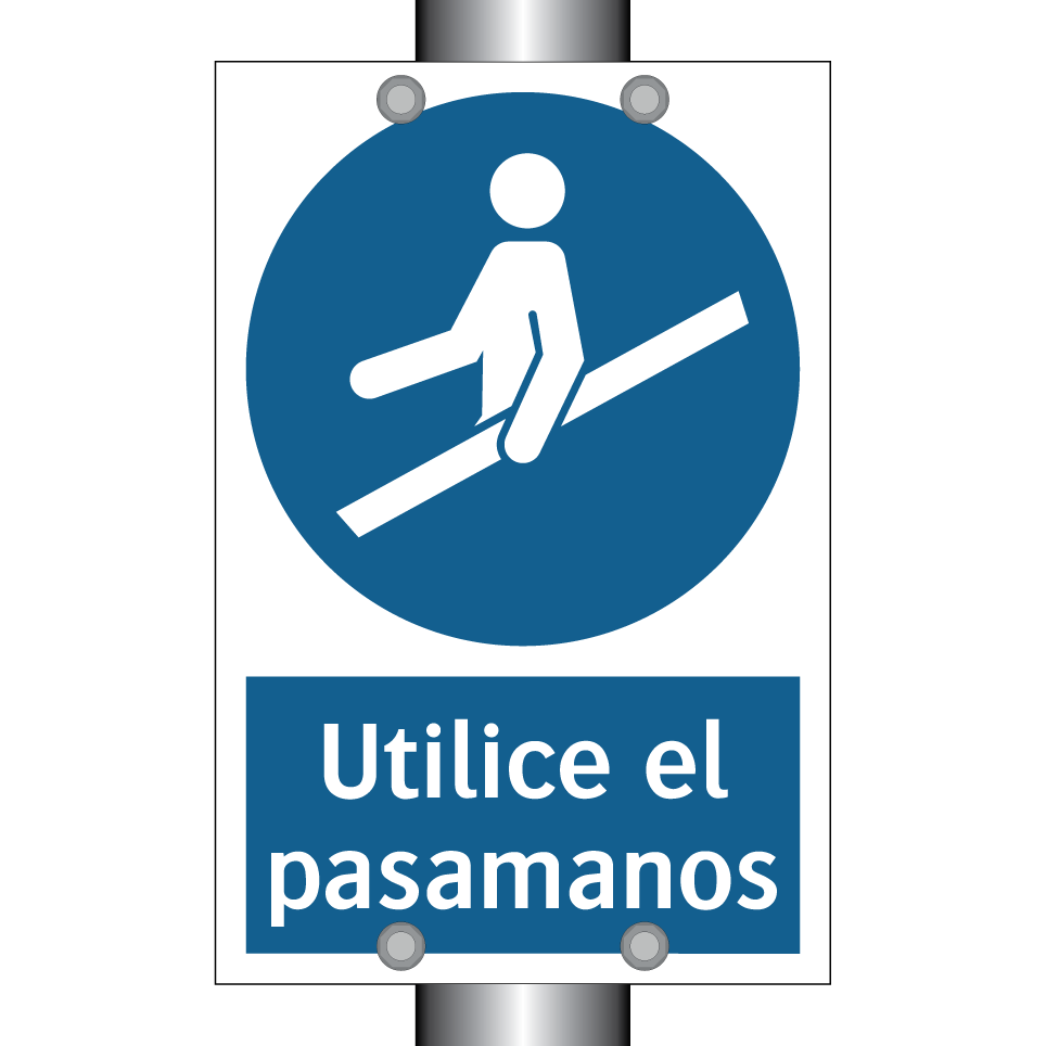 Utilice el pasamanos