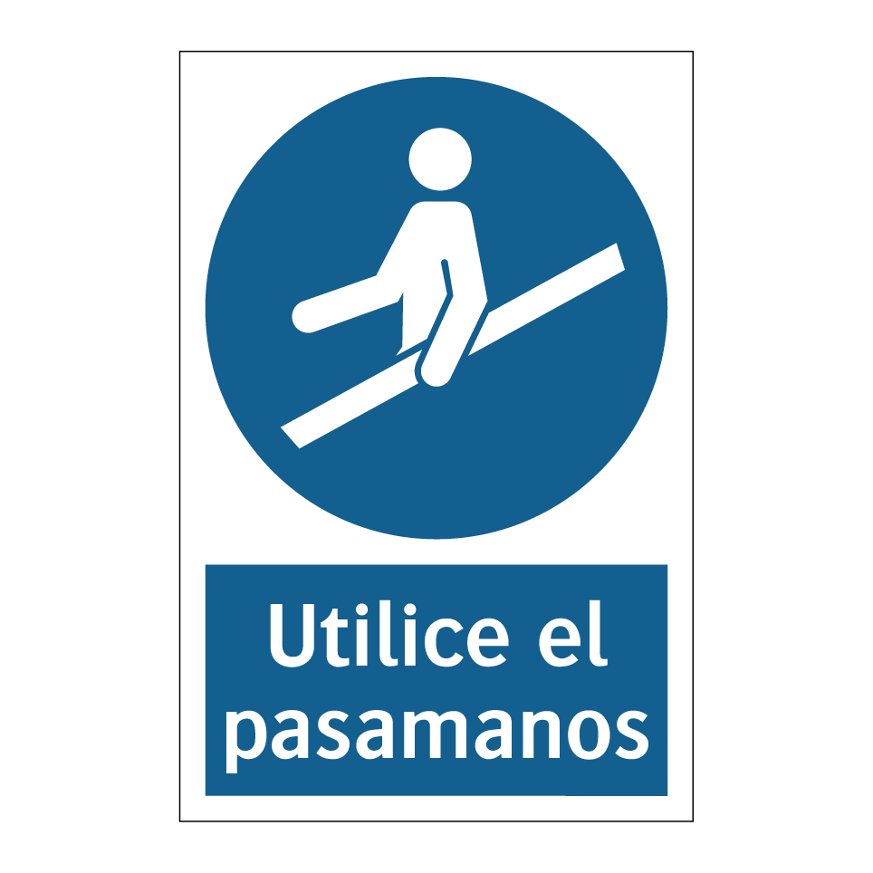 Utilice el pasamanos