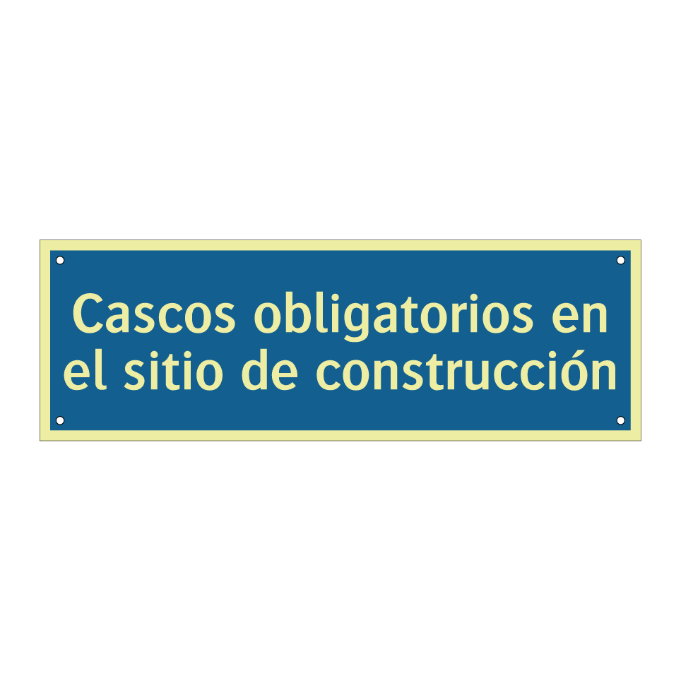 Cascos obligatorios en el sitio de construcción