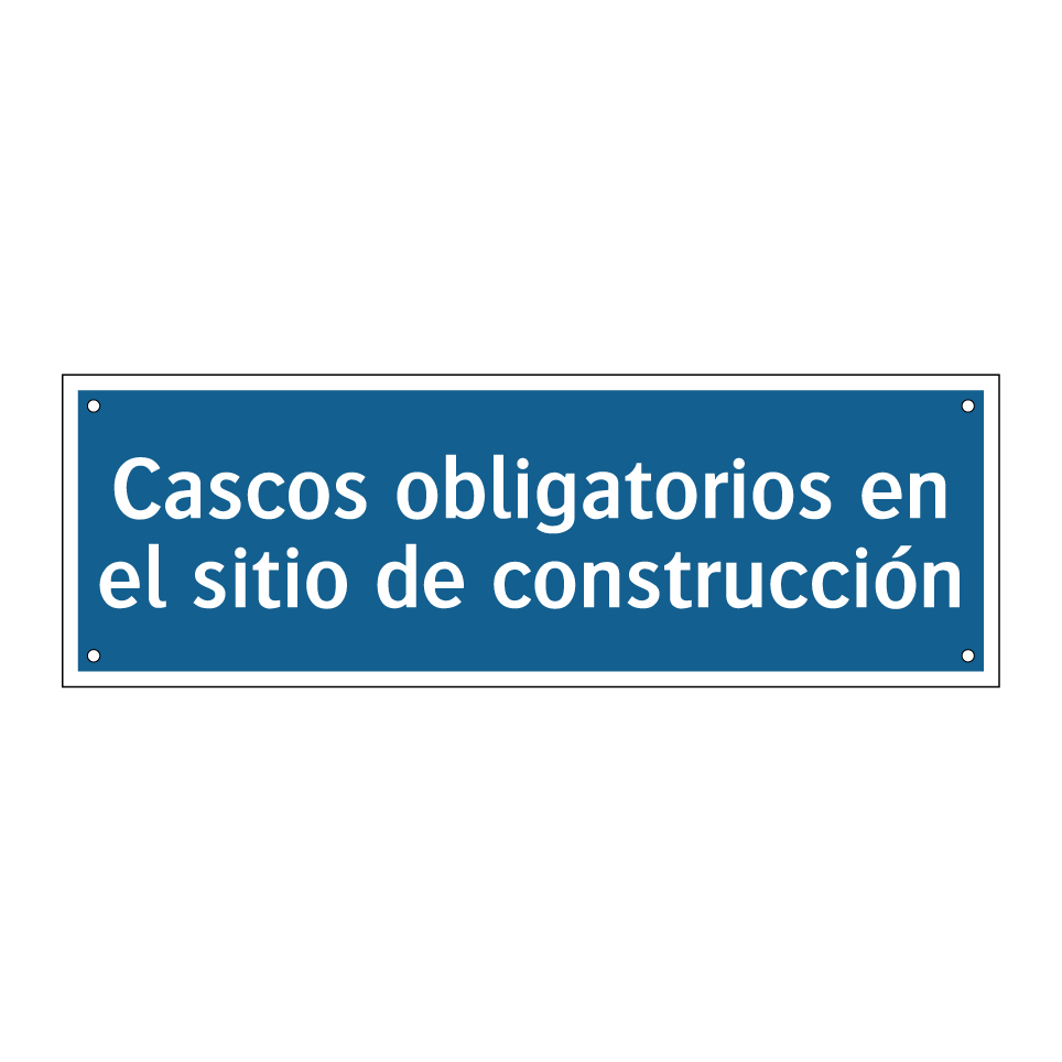 Cascos obligatorios en el sitio de construcción