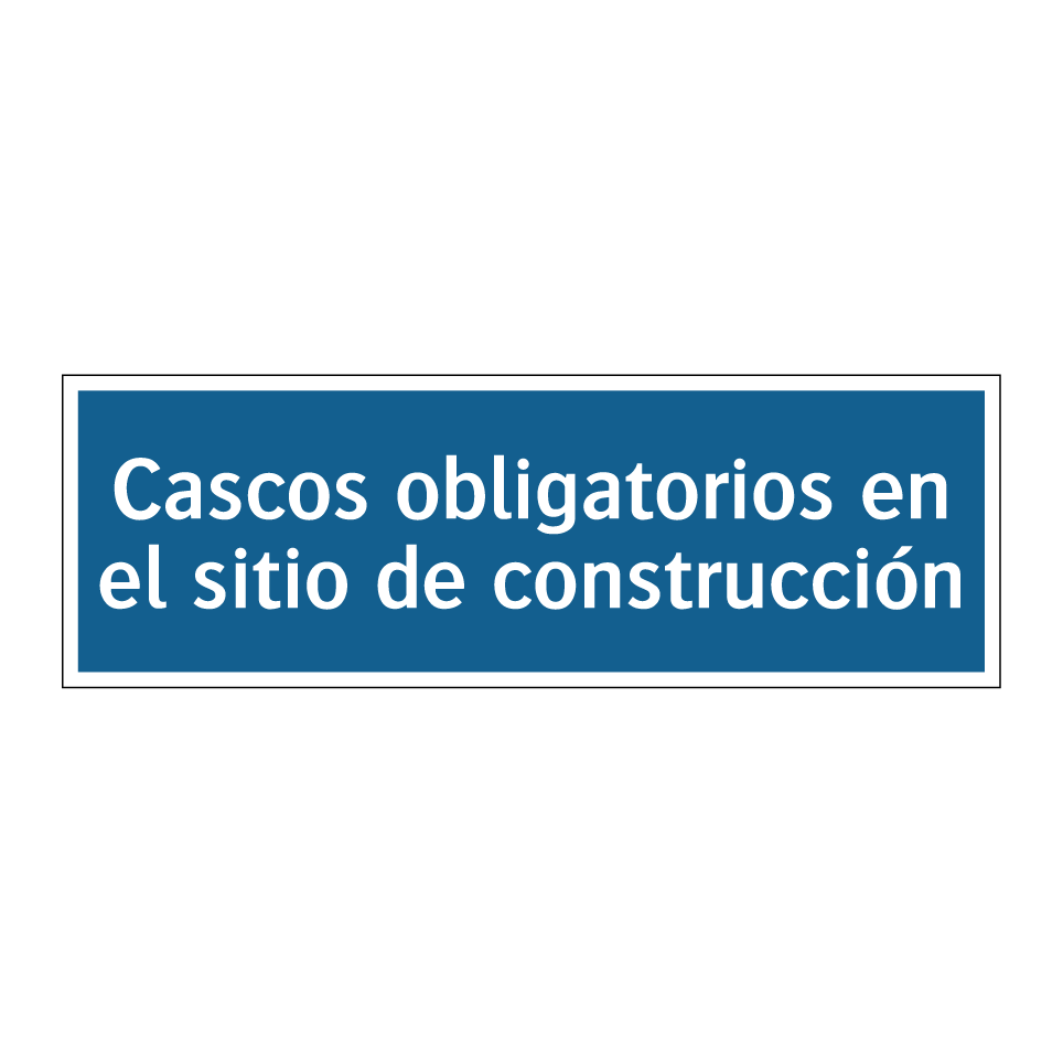 Cascos obligatorios en el sitio de construcción