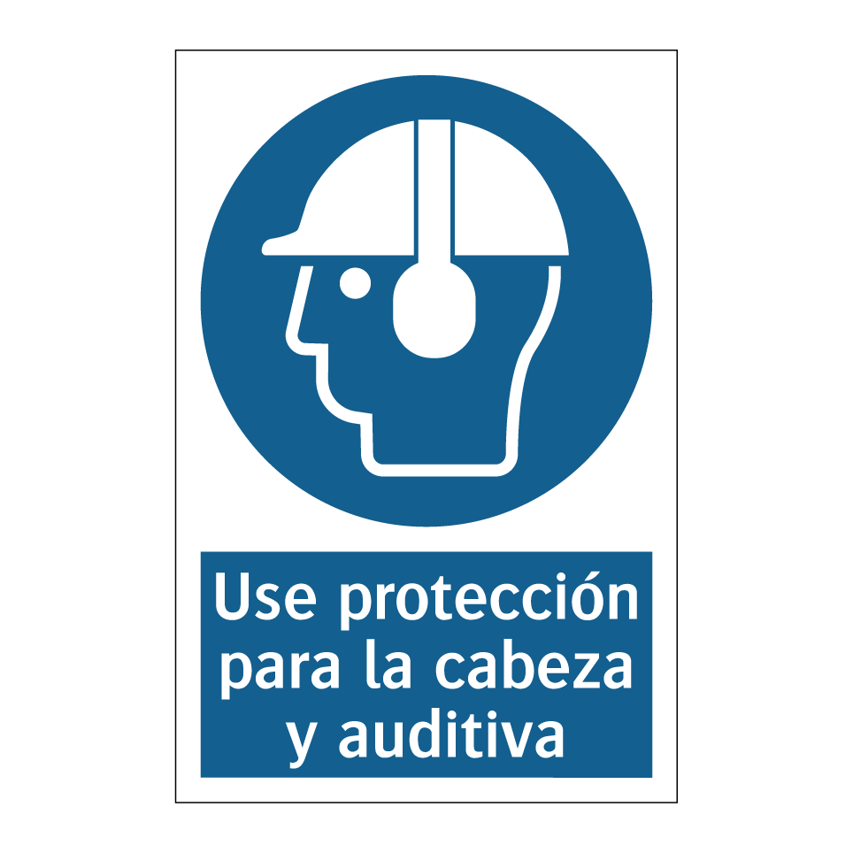Use protección para la cabeza y auditiva