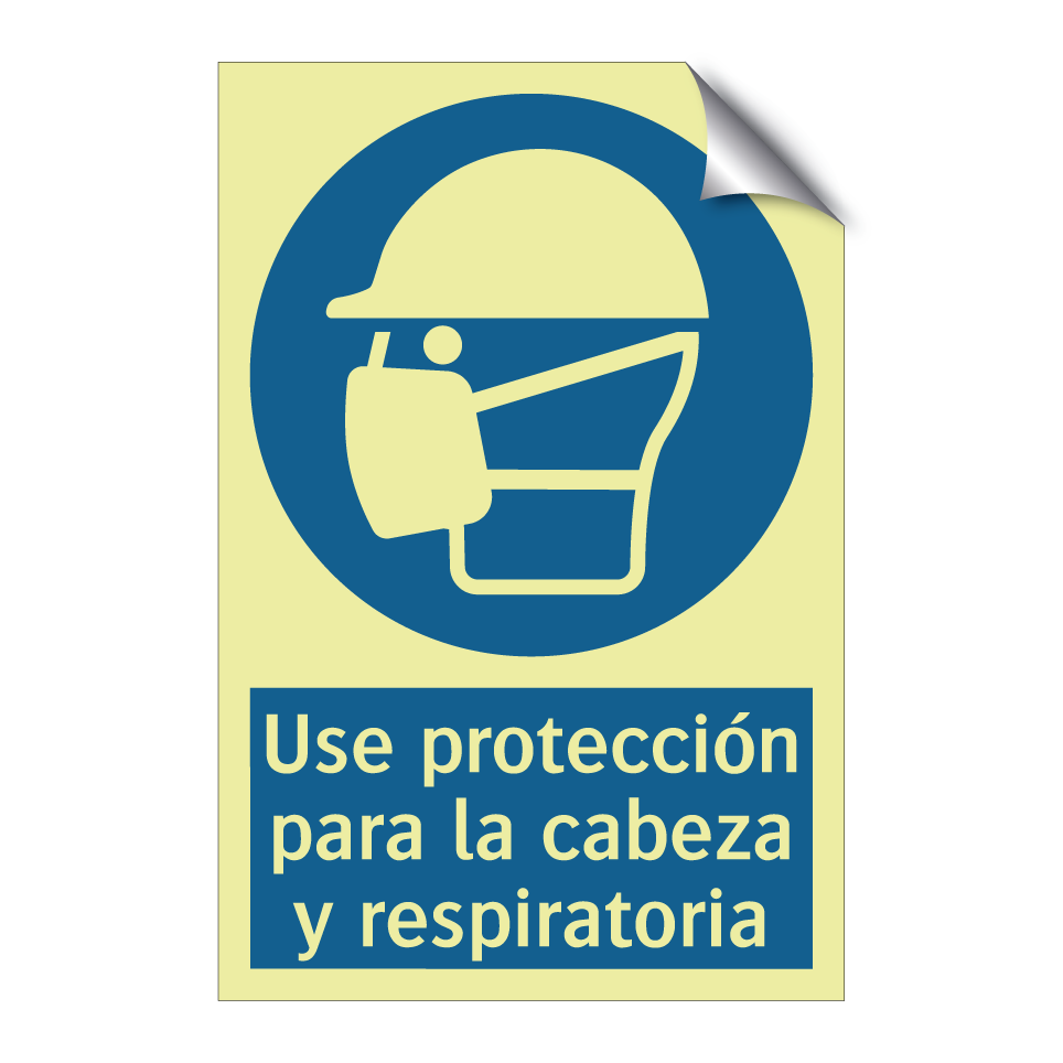 Use protección para la cabeza y respiratoria