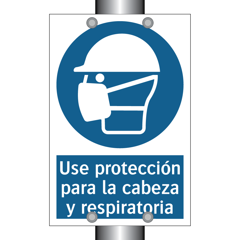 Use protección para la cabeza y respiratoria