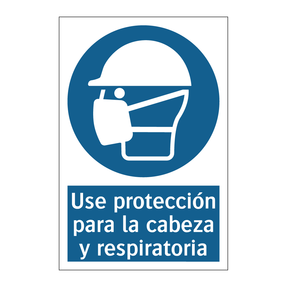 Use protección para la cabeza y respiratoria