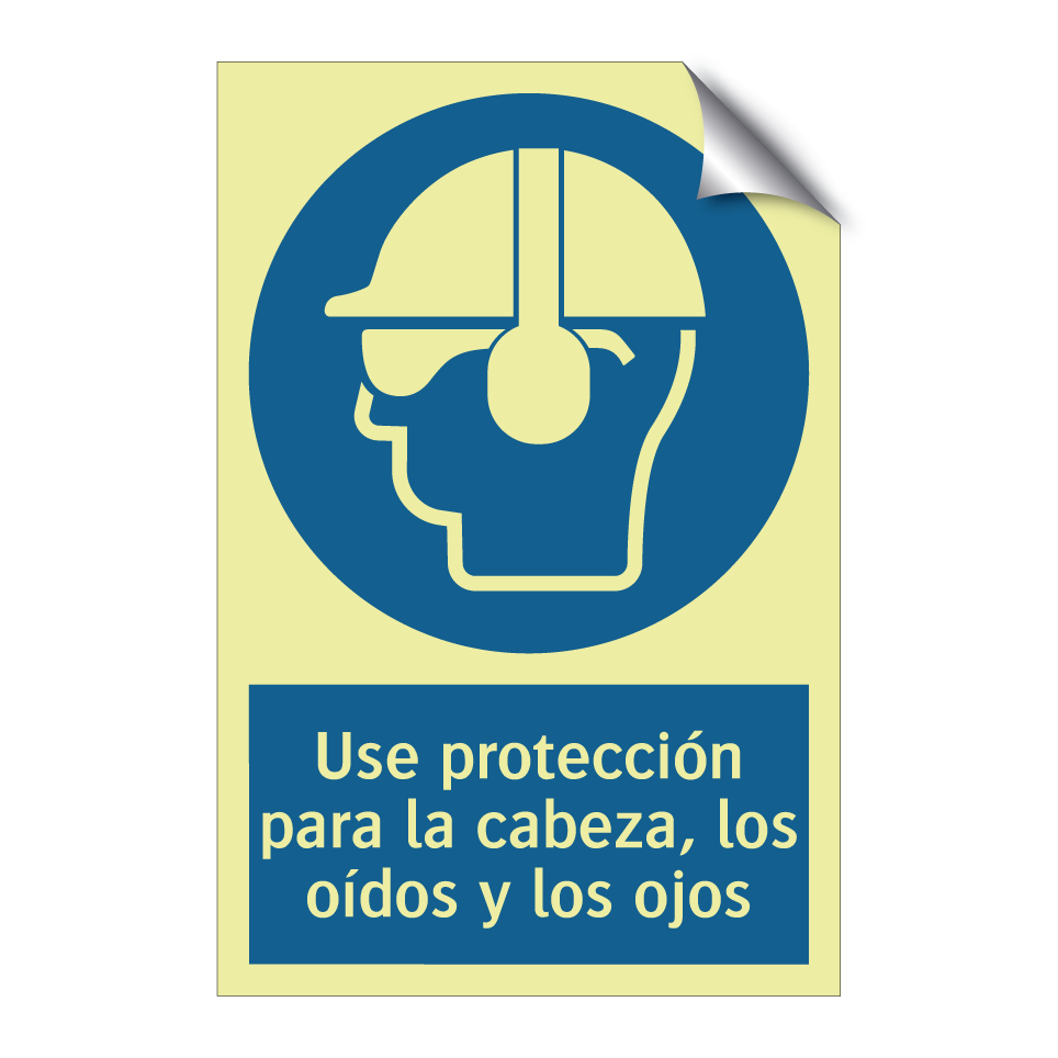 Use protección para la cabeza, los oídos y los ojos