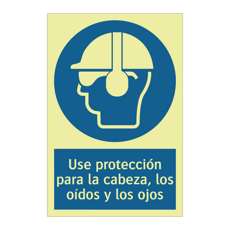 Use protección para la cabeza, los oídos y los ojos