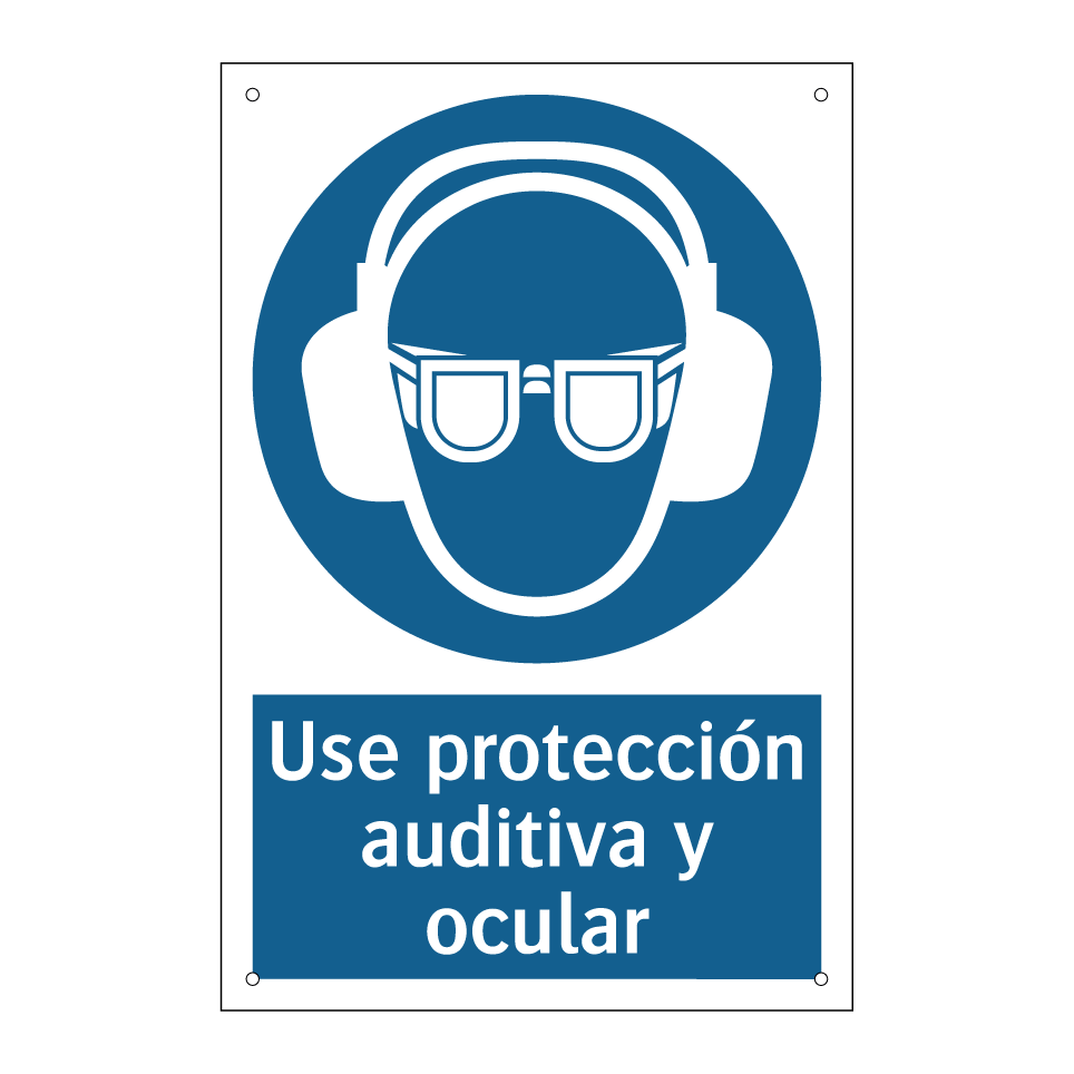 Use protección auditiva y ocular