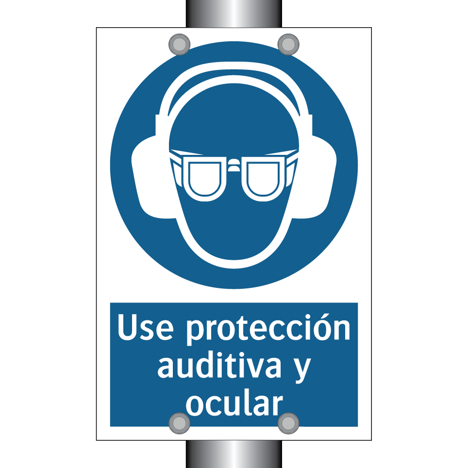 Use protección auditiva y ocular