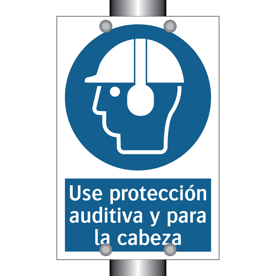 Use protección auditiva y para la cabeza