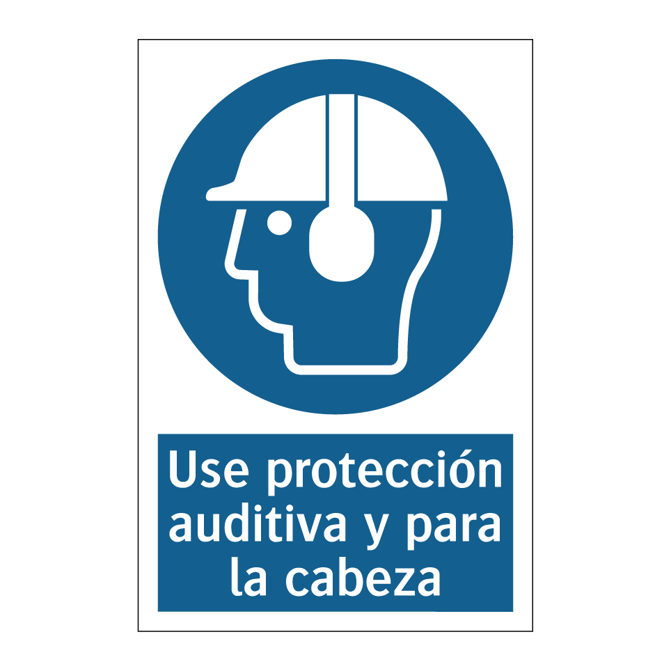 Use protección auditiva y para la cabeza