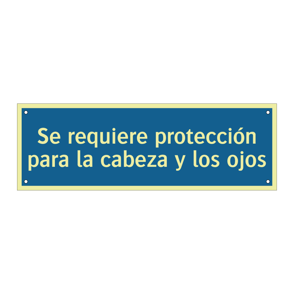 Se requiere protección para la cabeza y los ojos