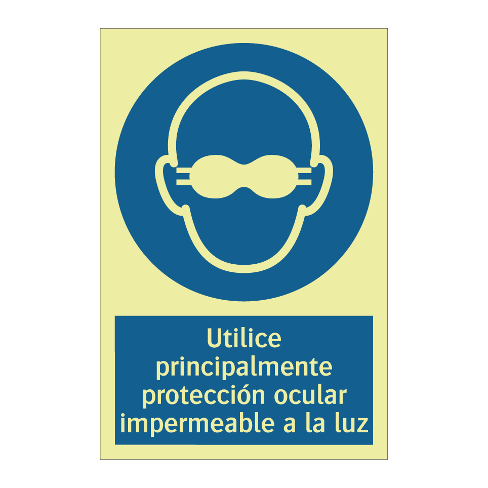 Utilice principalmente protección ocular impermeable a la luz