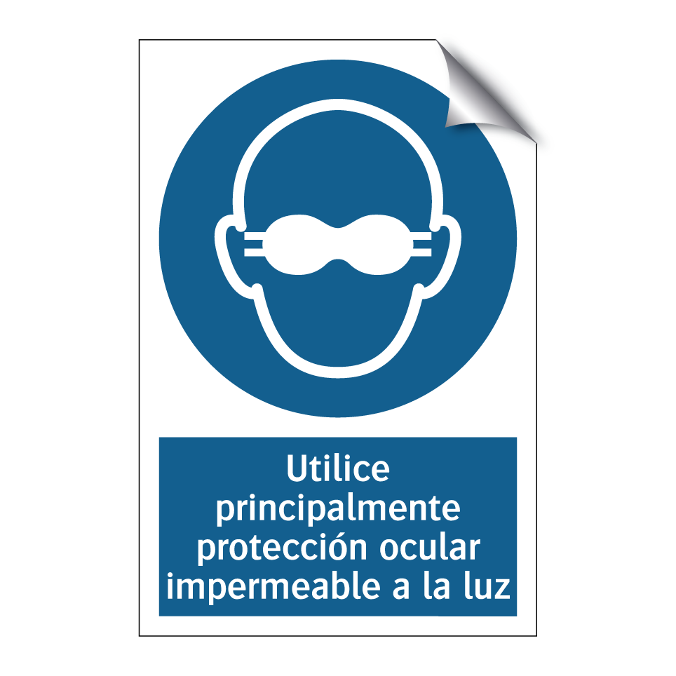 Utilice principalmente protección ocular impermeable a la luz