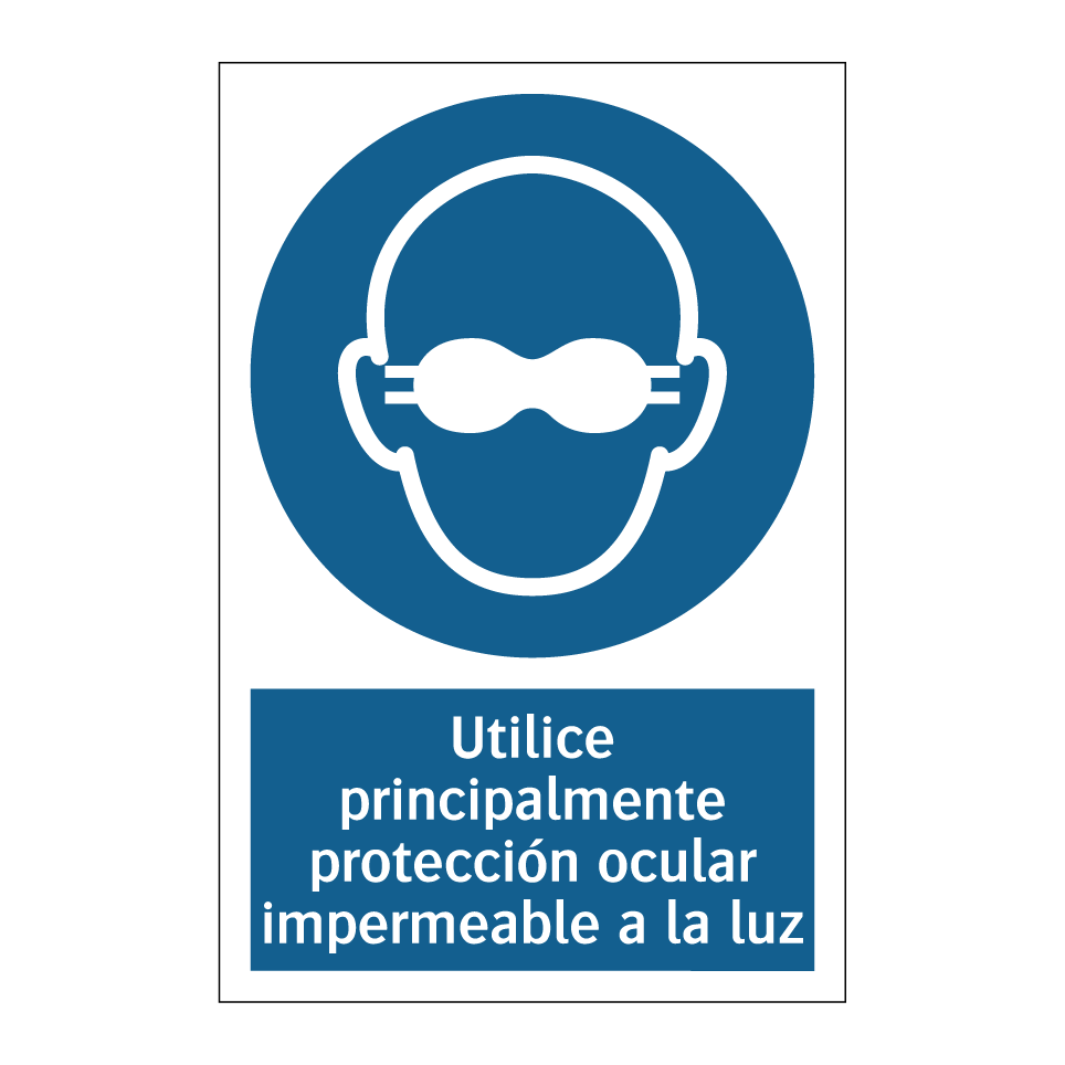 Utilice principalmente protección ocular impermeable a la luz