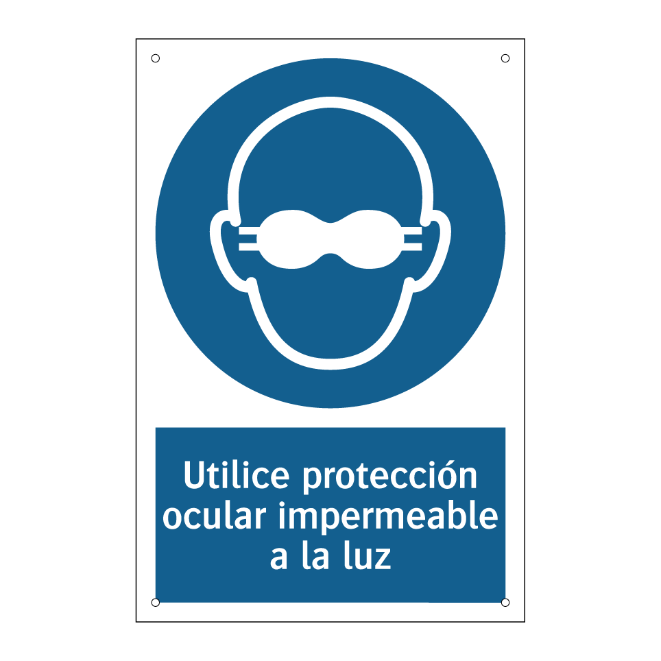 Utilice protección ocular impermeable a la luz