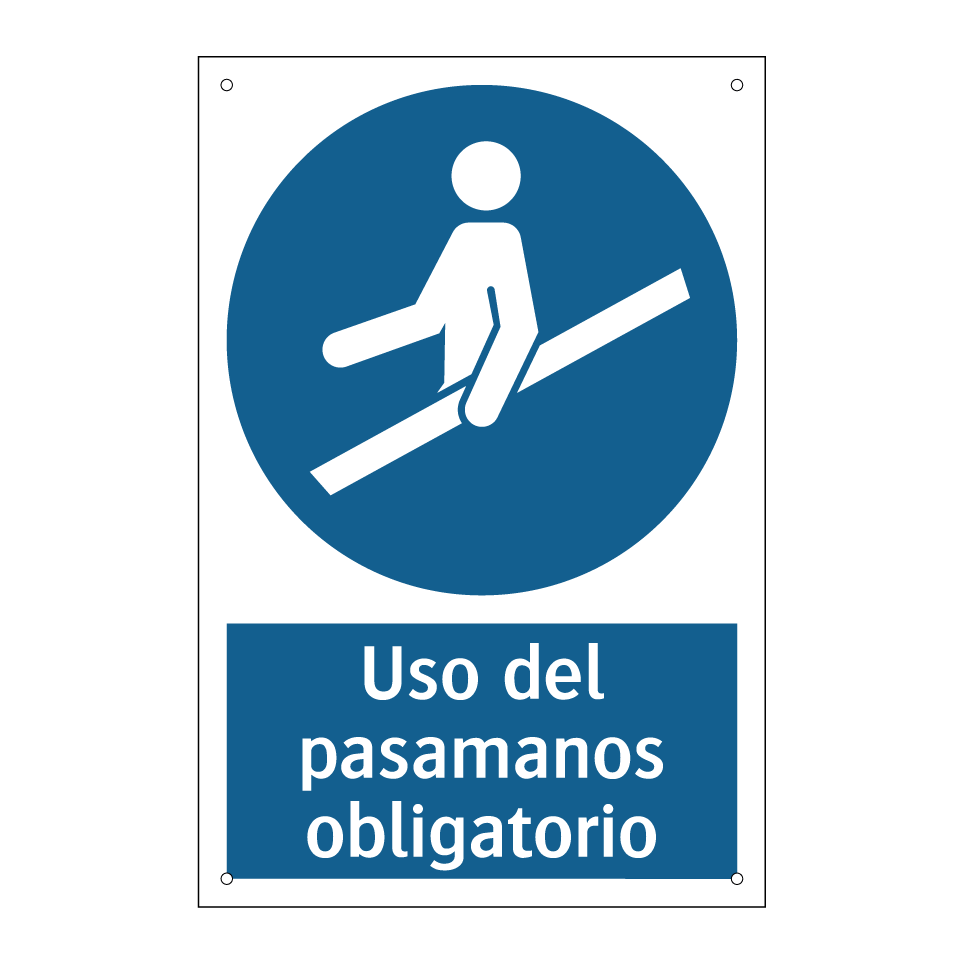 Uso del pasamanos obligatorio