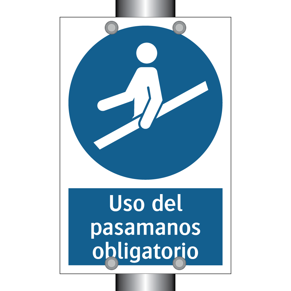 Uso del pasamanos obligatorio