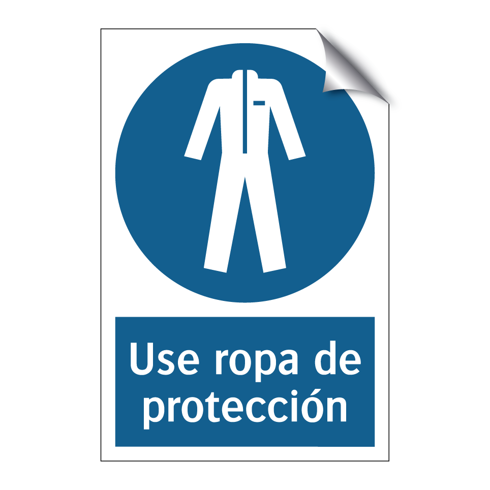 Use ropa de protección