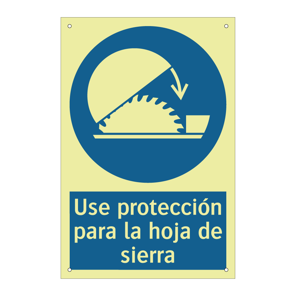 Use protección para la hoja de sierra