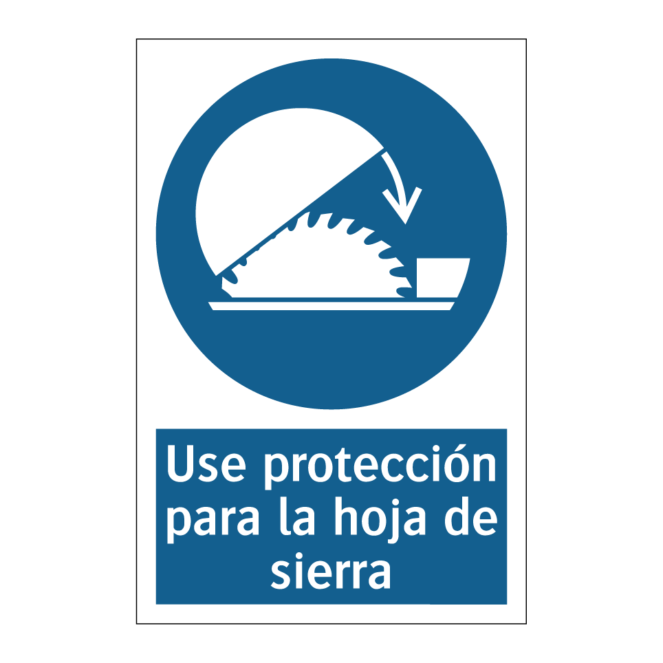 Use protección para la hoja de sierra
