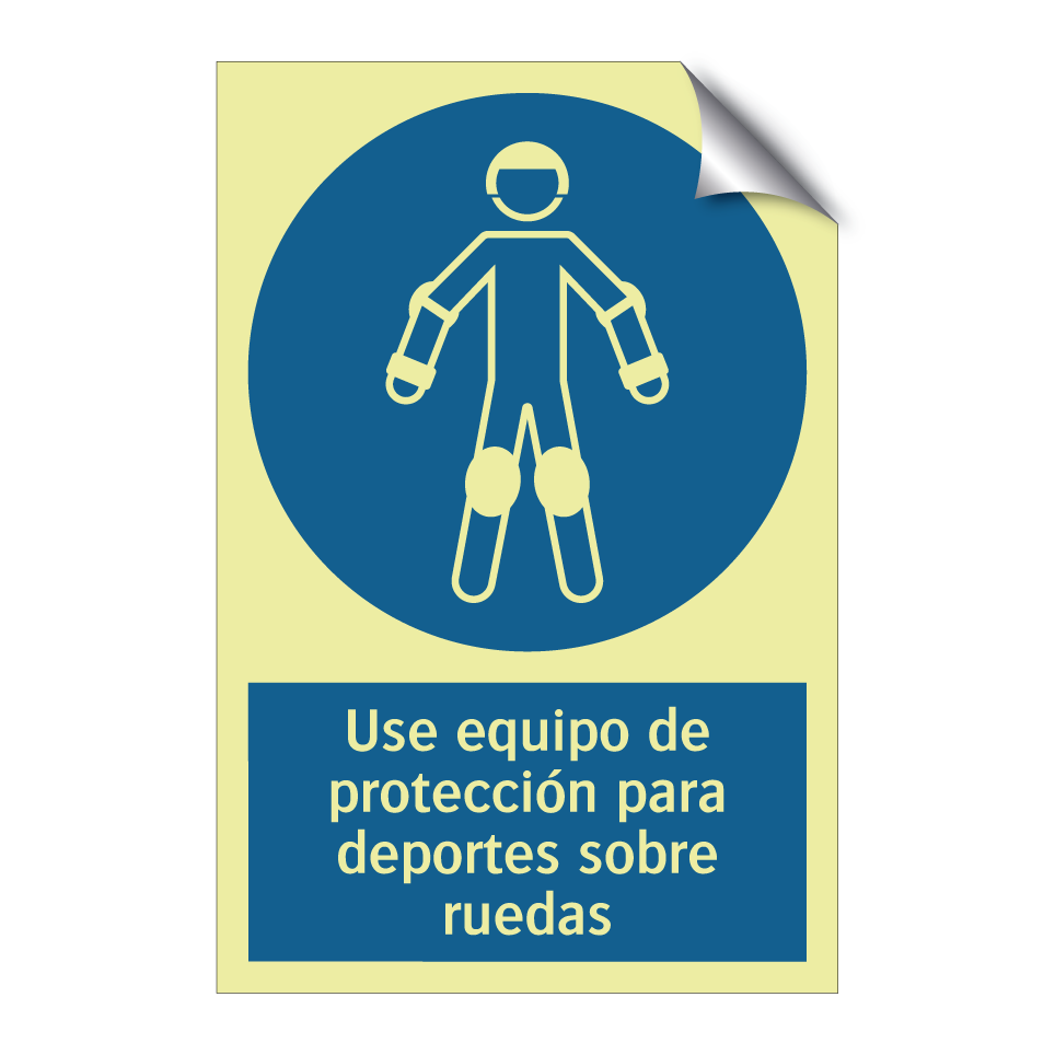 Use equipo de protección para deportes sobre ruedas