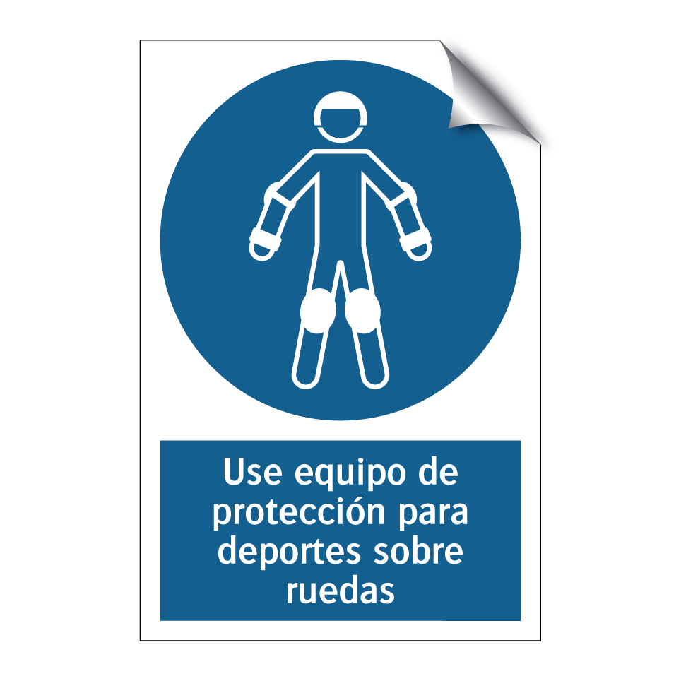 Use equipo de protección para deportes sobre ruedas