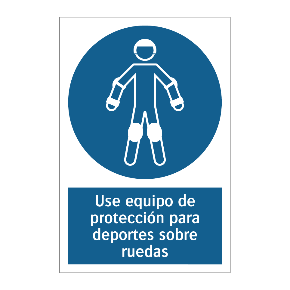 Use equipo de protección para deportes sobre ruedas