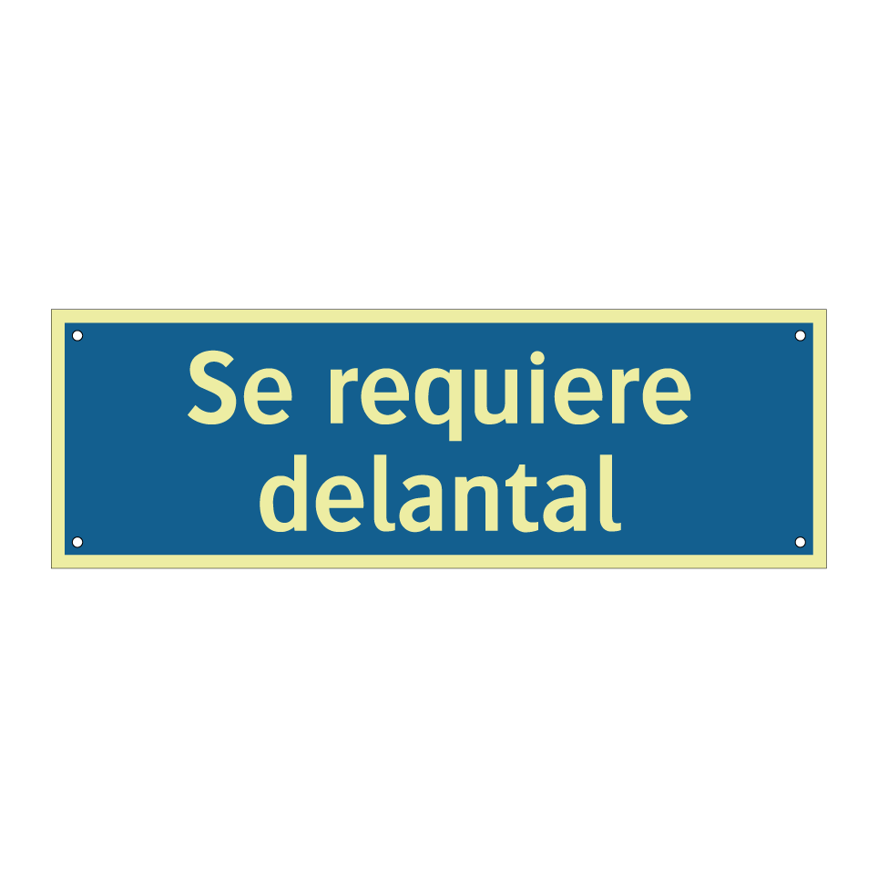 Se requiere delantal