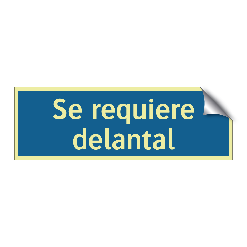 Se requiere delantal