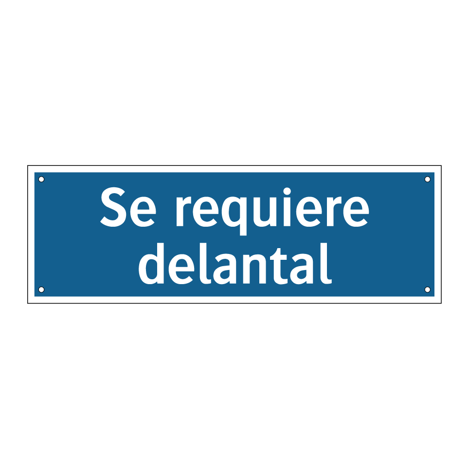 Se requiere delantal