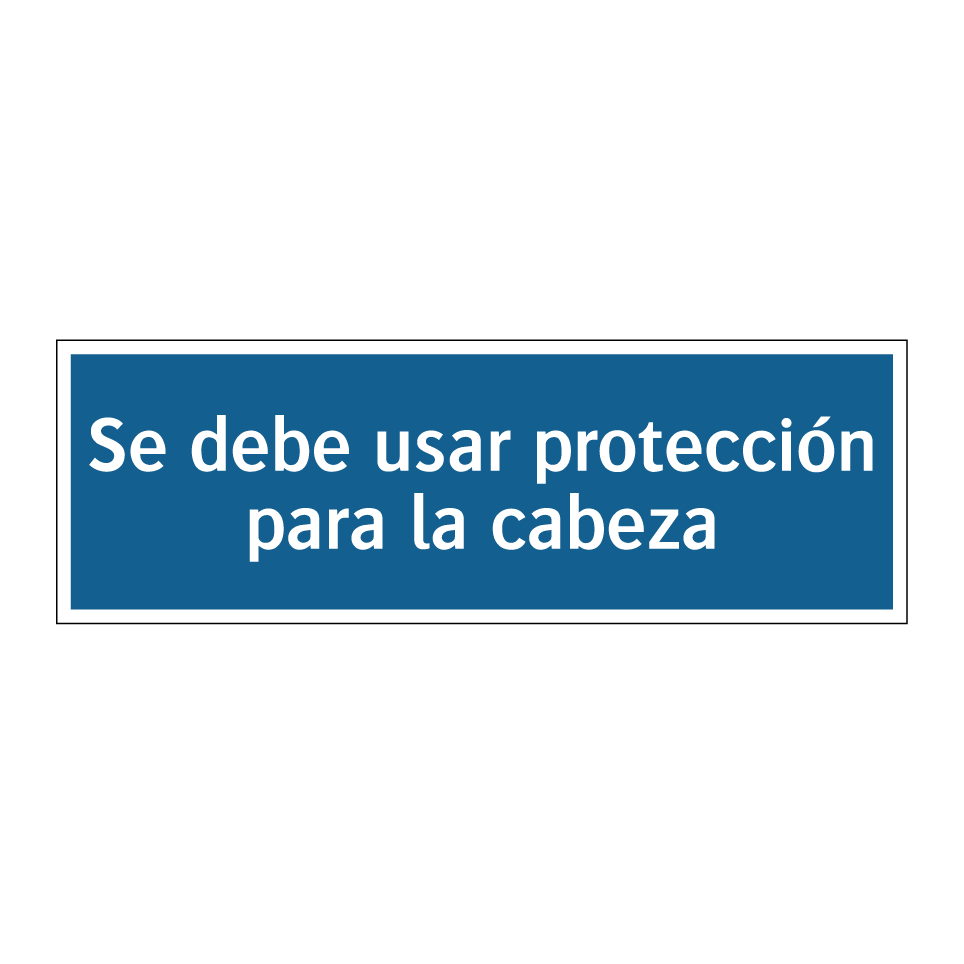 Se debe usar protección para la cabeza