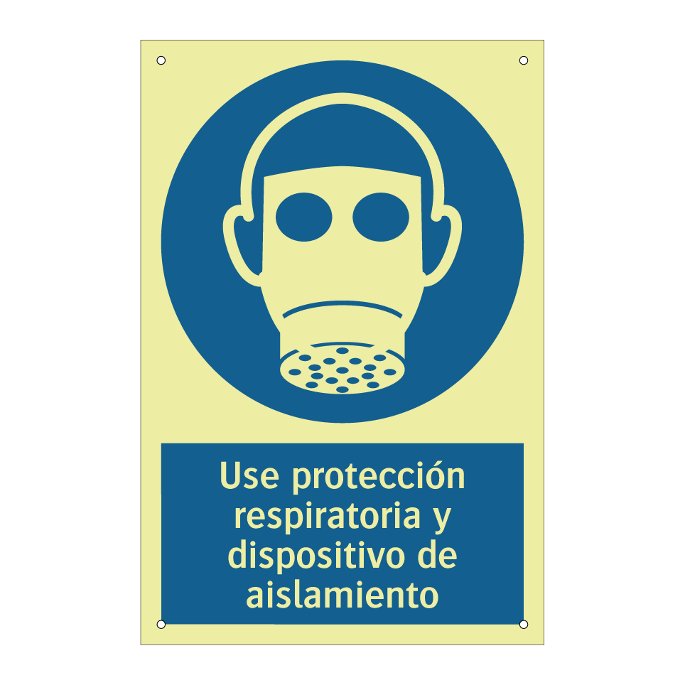 Use protección respiratoria y dispositivo de aislamiento