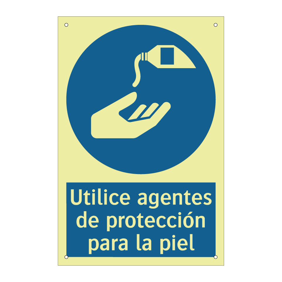 Utilice agentes de protección para la piel