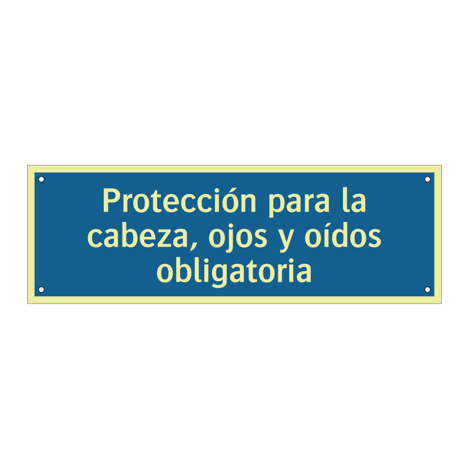 Protección para la cabeza, ojos y oídos obligatoria