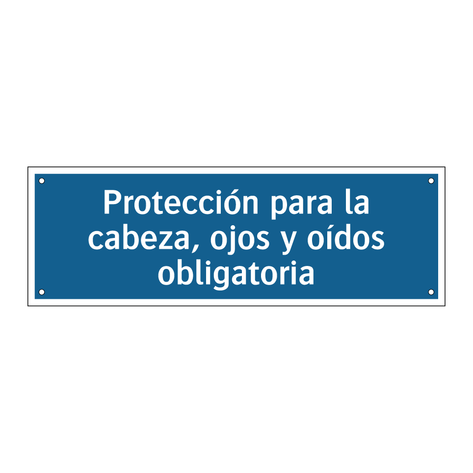 Protección para la cabeza, ojos y oídos obligatoria