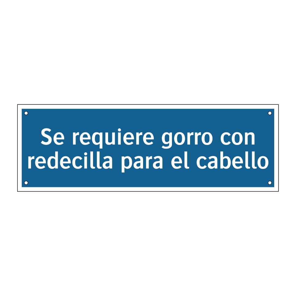 Se requiere gorro con redecilla para el cabello