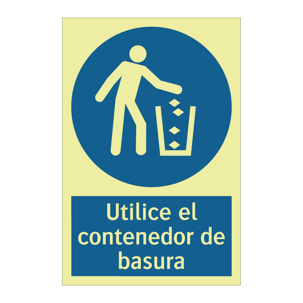 Utilice el contenedor de basura