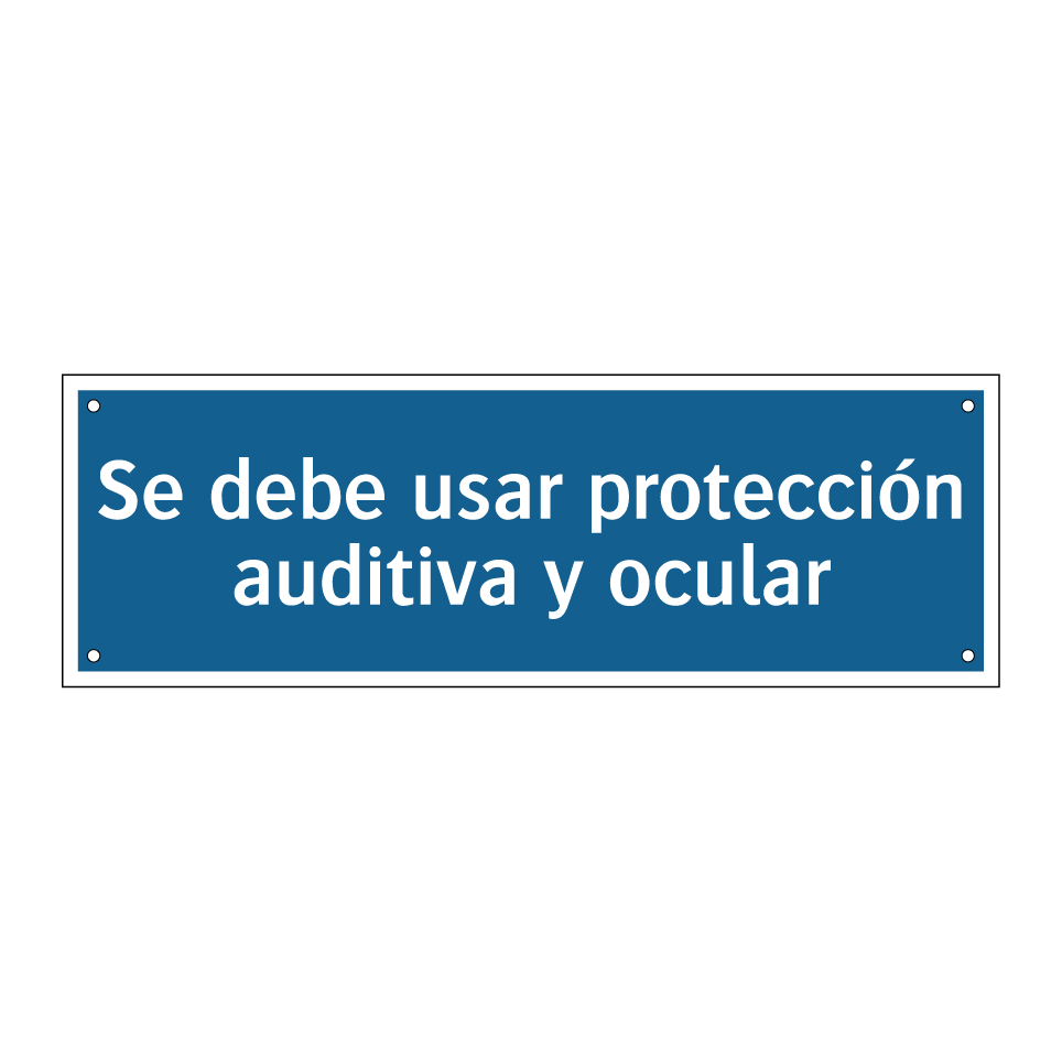 Se debe usar protección auditiva y ocular
