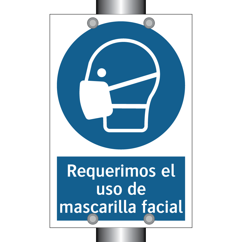 Requerimos el uso de mascarilla facial