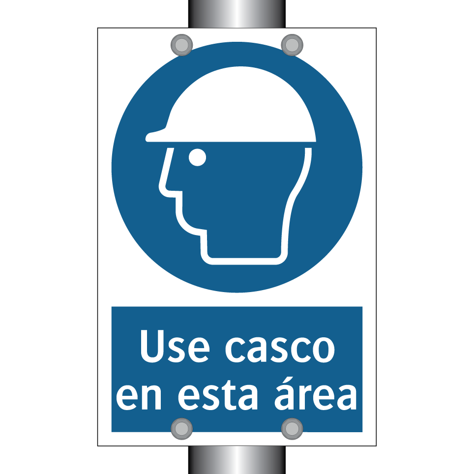 Use casco en esta área